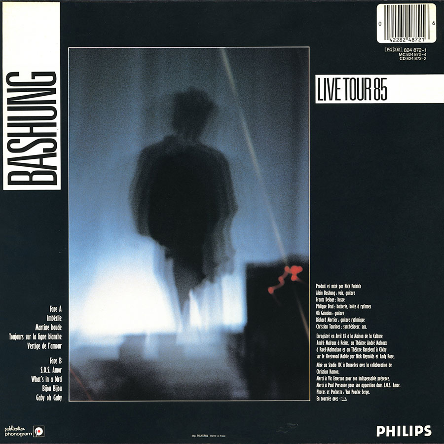 alain bashung lp live tour  85 presse back